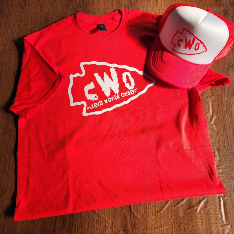 White CWO on Red Shirt